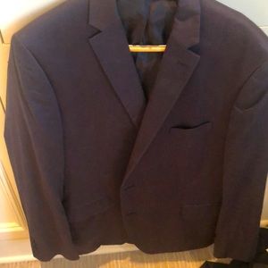 Men's casual cotton navy blue blazer